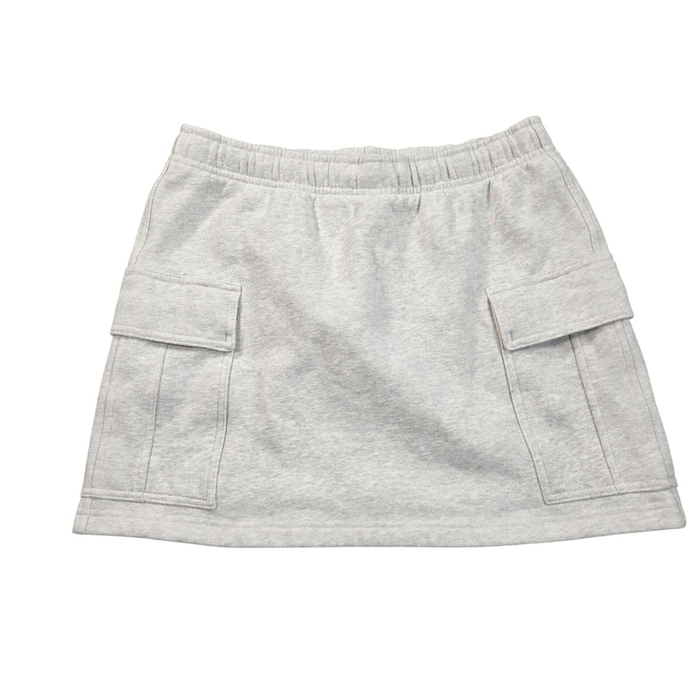 Aritzia Light Gray Mini Skirt with Cargo Pockets